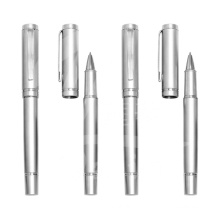 Vente en gros Stylized Silver Roller Pen Laser Engrave Metal Pen